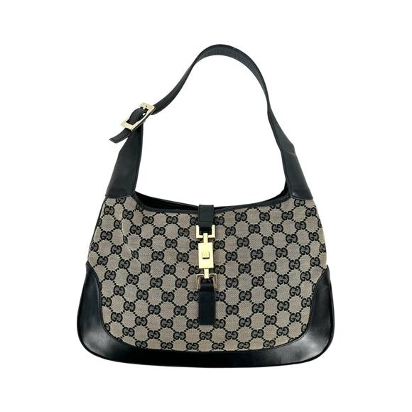 Gucci Monogram Canvas Jackie Shoulder Bag - Picture 1 of 7